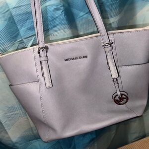 Michael Kors Gray Saffiano Leather Tote